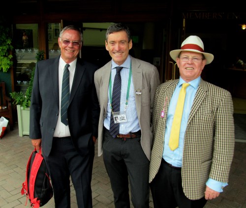 A great reunion at Wimbledon. Ant Michell, Colin Dowdeswell and Des Evans