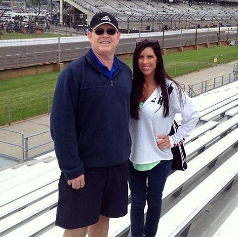 Des with Stace at the Indy 500 in May