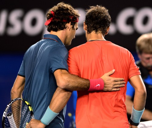 Fed congratulates Rafa after being out-played by Nadal