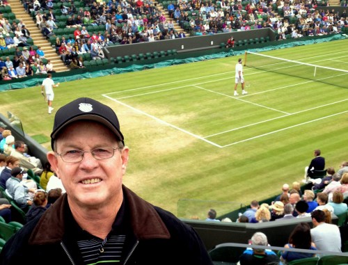 Des at the impressive new Wimbledon Court 2 stadium