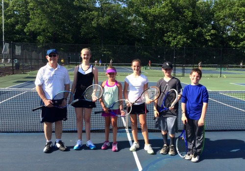 Des with a group of middle school players at Cathedral