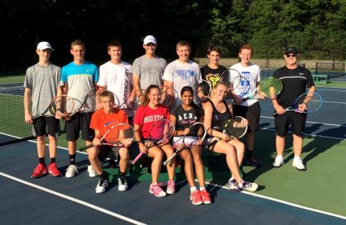 Some of the 20 high school players who participated this year