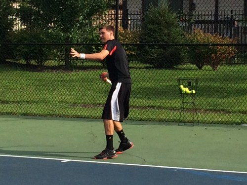 Grant Lamkin of Hamilton Heights working on the loading phase of the forehand