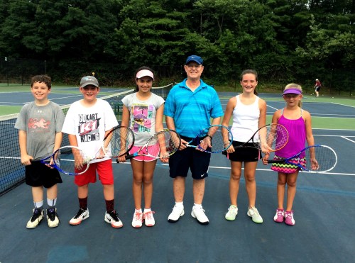 The middle school group with Coach Des during the final week