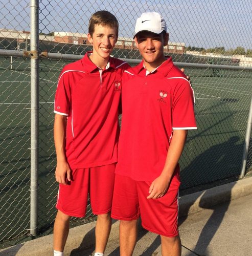 Sophomore David Hockett and Senior Conner Page played at No 2 doubles