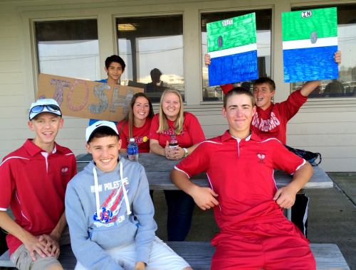 Dragon team supporters at the Regional semi-finals